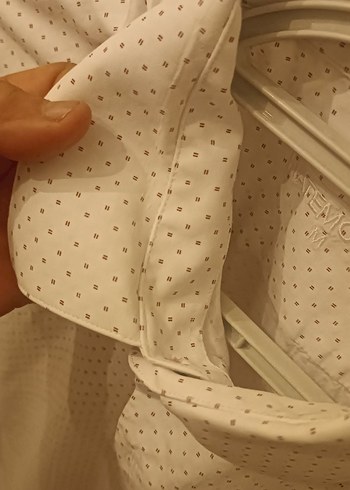 l Beden Erkek Beyaz Kısa Kollu Pamuklu Gömlek