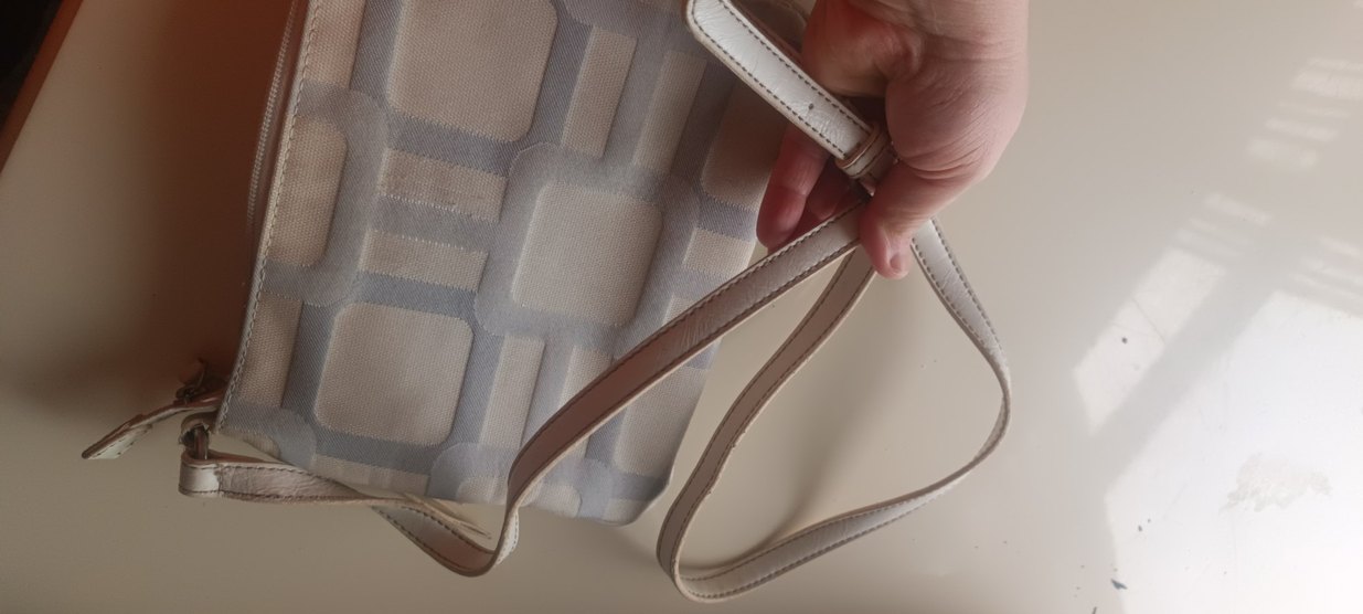 Bej Deri Kadın Çanta Fermuarlı - Görsel 5