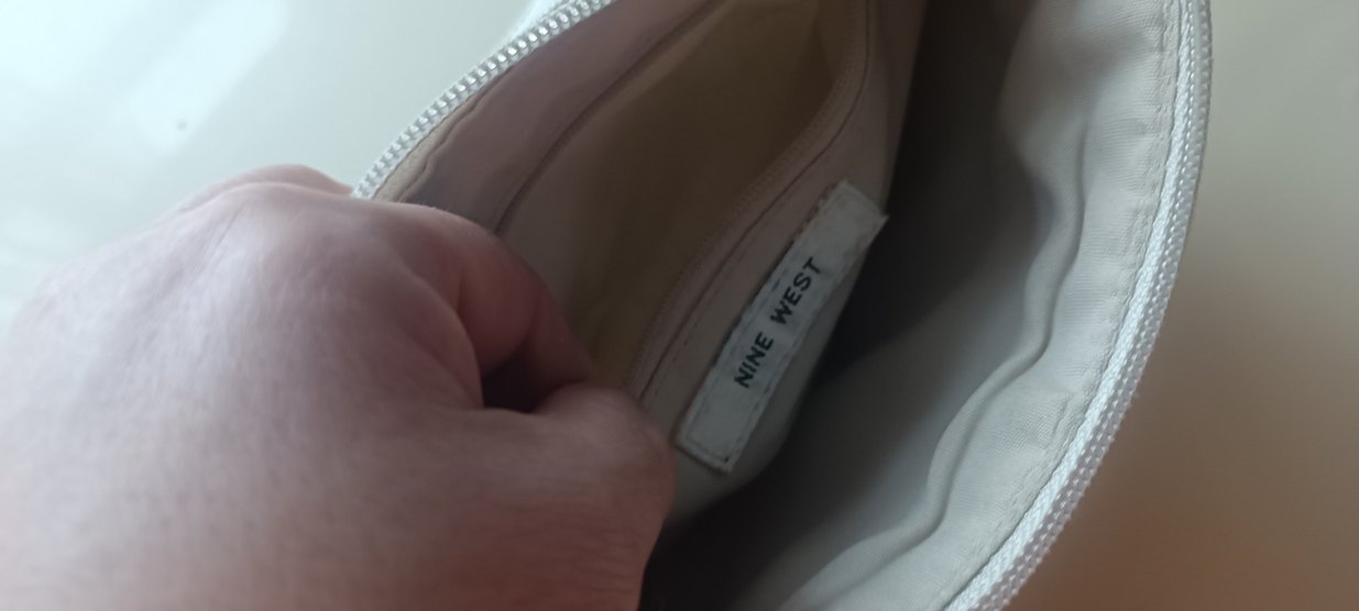 Bej Deri Kadın Çanta Fermuarlı - Görsel 4