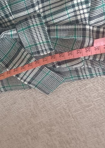 Gri Düğmeli Midi Kadın Kumaş Pantolon - Görsel 4