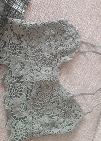 Gri Düğmeli Midi Kadın Kumaş Pantolon - Görsel 3