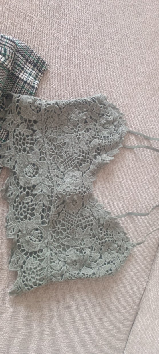 Gri Düğmeli Midi Kadın Kumaş Pantolon - Görsel 3