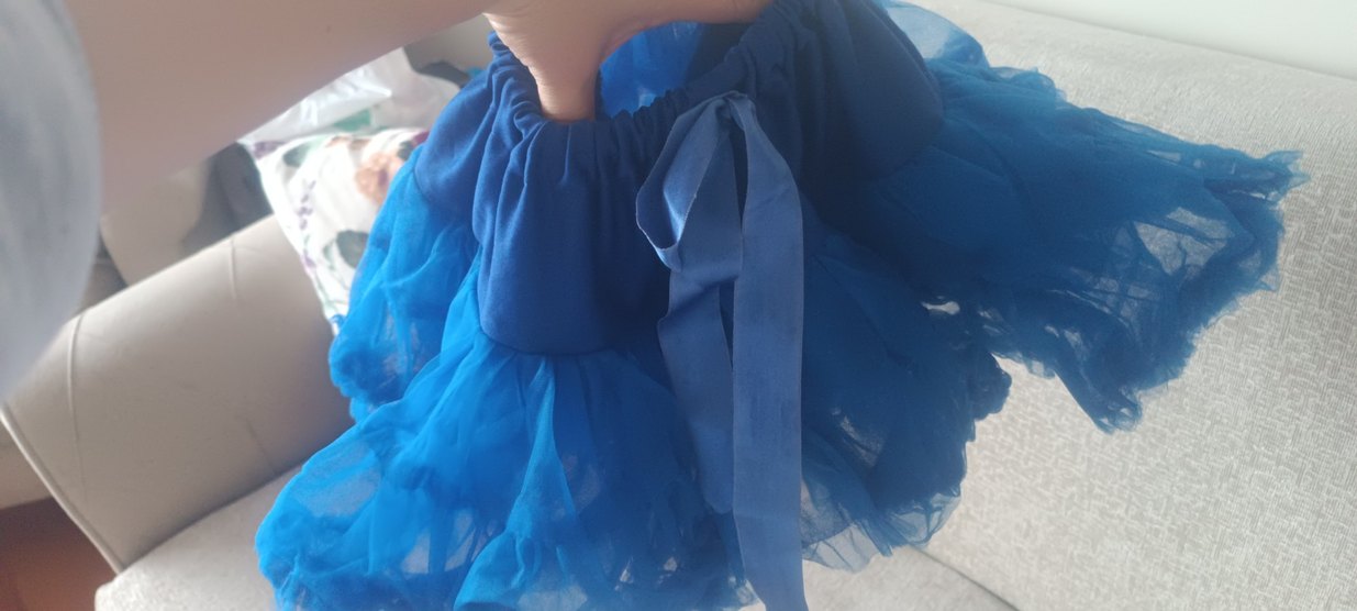 Kız Çocuk Mavi Fırfırlı Etek tutu - Görsel 4