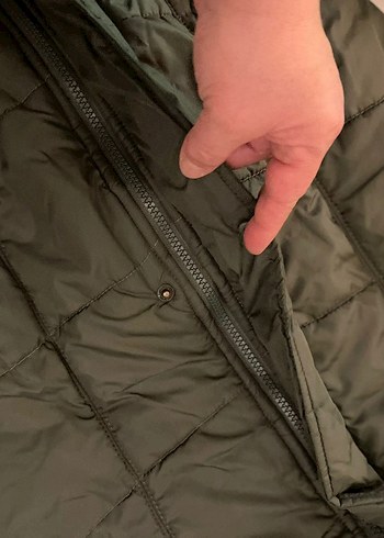 Kadın Haki Düğmeli Kışlık Ceket - Görsel 3