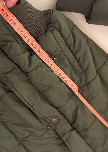 Kadın Haki Düğmeli Kışlık Ceket - Görsel 5