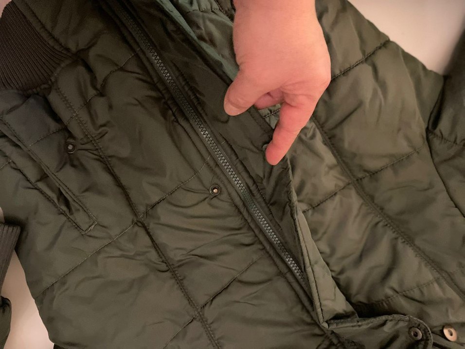 Kadın Haki Düğmeli Kışlık Ceket - Görsel 3