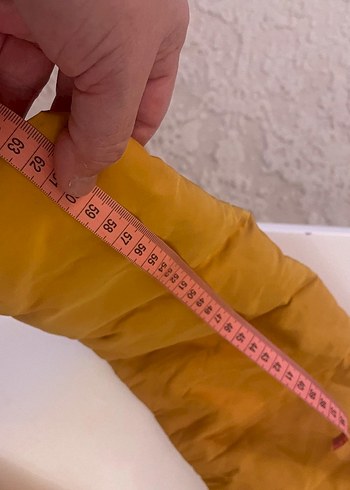 Sarı Kürklü Kadın Kışlık Mont - Görsel 3