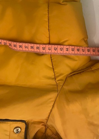 Sarı Kürklü Kadın Kışlık Mont - Görsel 5