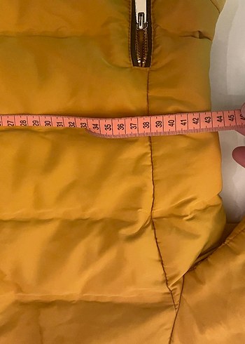 Sarı Kürklü Kadın Kışlık Mont - Görsel 2