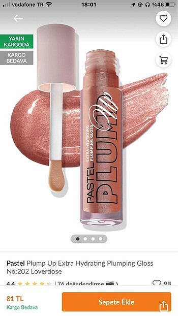 pastel plump up lip gloss