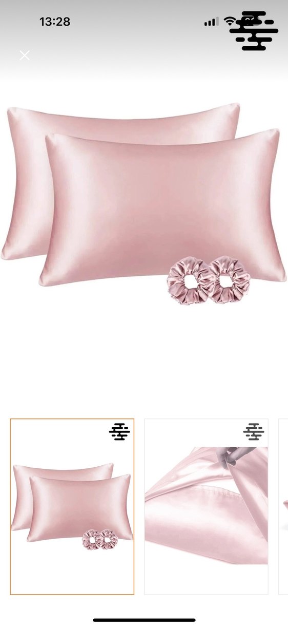 Pembe Saten Yastık Kılıfı 2'li Set - Görsel 2