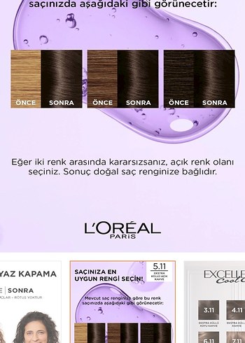 L'Oréal Excellence Saç Boyası 5.11 Açık Kahve - Görsel 6