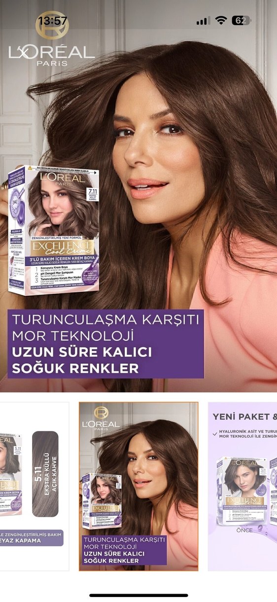 L'Oréal Excellence Saç Boyası 5.11 Açık Kahve - Görsel 2