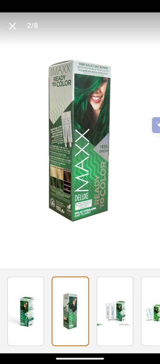 Maxx Deluxe Yeşil Kalıcı Saç Boyası - Görsel 2