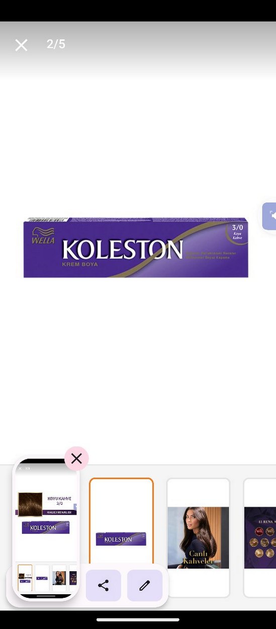 Koleston Koyu Kahve 3/0 Kalıcı Saç Boyası - Görsel 2