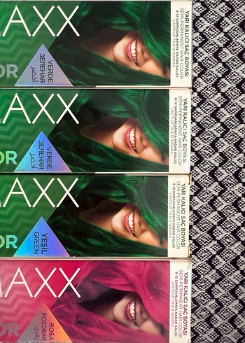 Yarı Kalıcı Deluxe Saç Boyası Yeşil  Pembe - Görsel 2