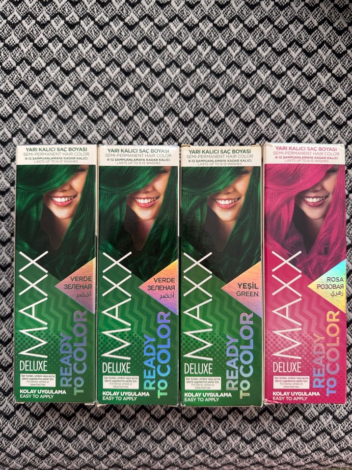 Yarı Kalıcı Deluxe Saç Boyası Yeşil  Pembe - Görsel 3