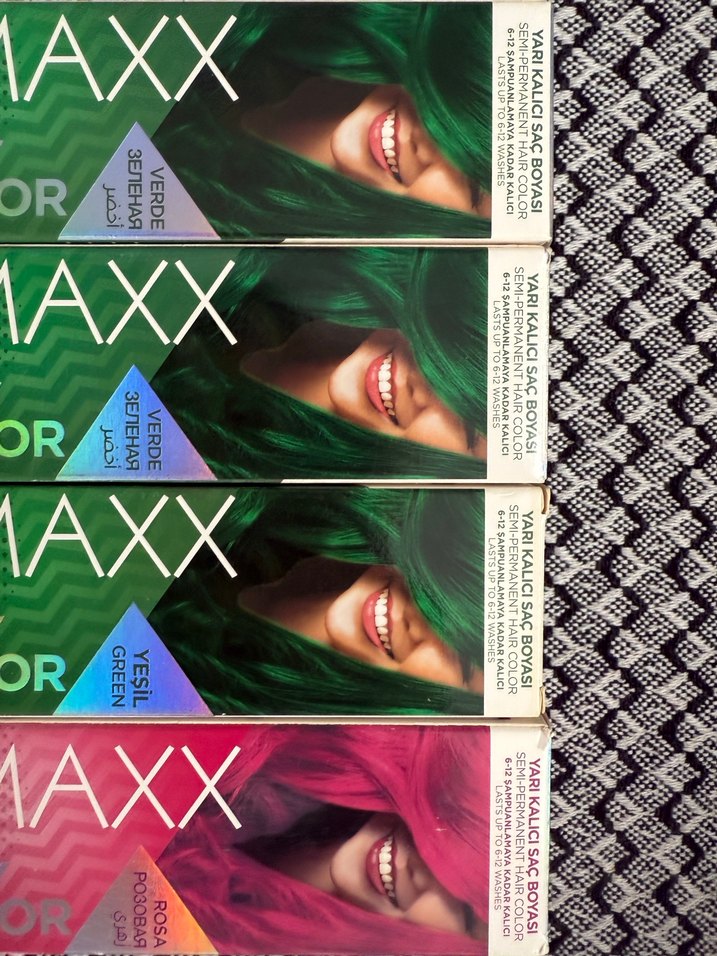 Yarı Kalıcı Deluxe Saç Boyası Yeşil  Pembe - Görsel 2