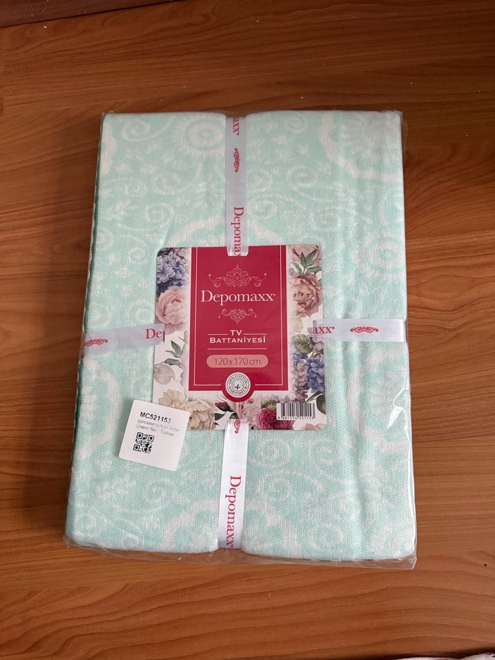 Depomaxx Turkuaz Desenli TV Battaniyesi 120x170 cm - Görsel 2