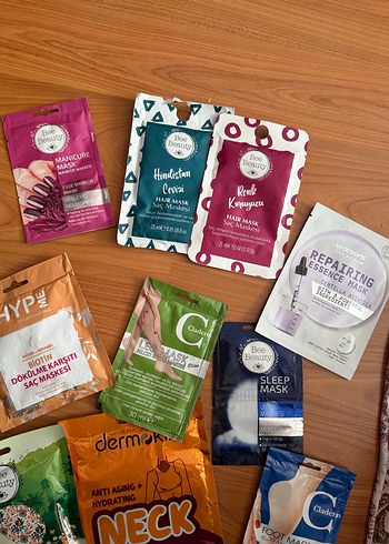 Çeşitli Kadın Yüz ve Boyun Ayak Maskeleri 10 adet - Görsel 2