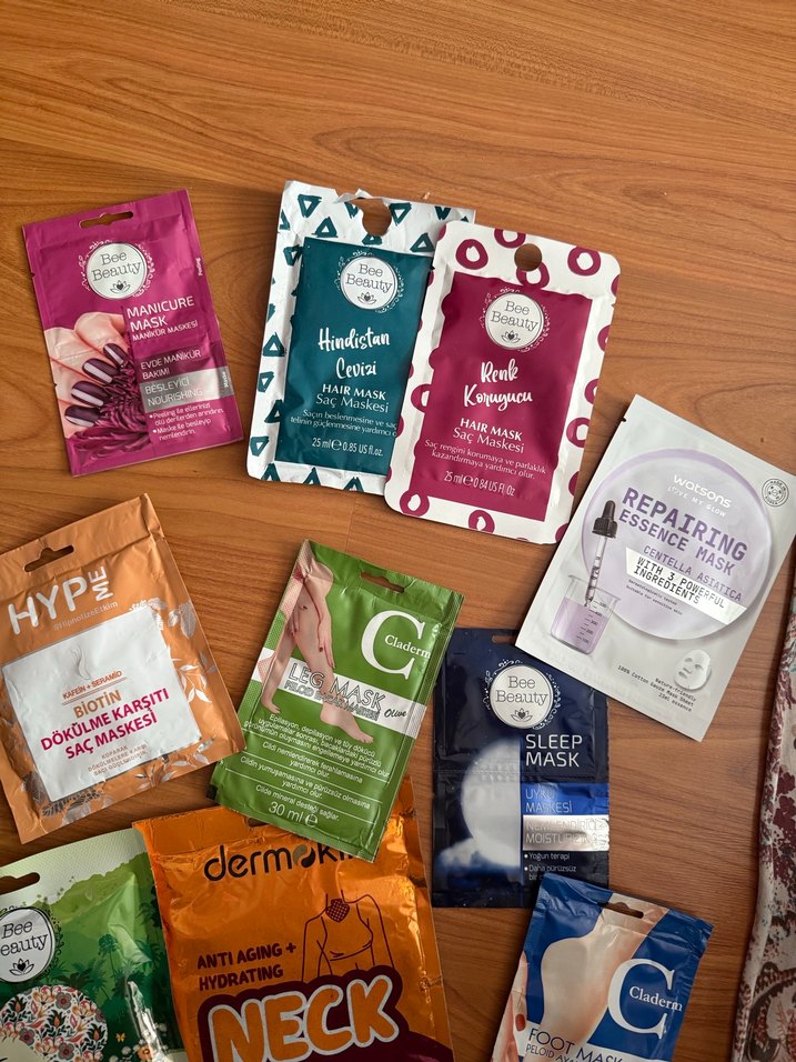 Çeşitli Kadın Yüz ve Boyun Ayak Maskeleri 10 adet - Görsel 2