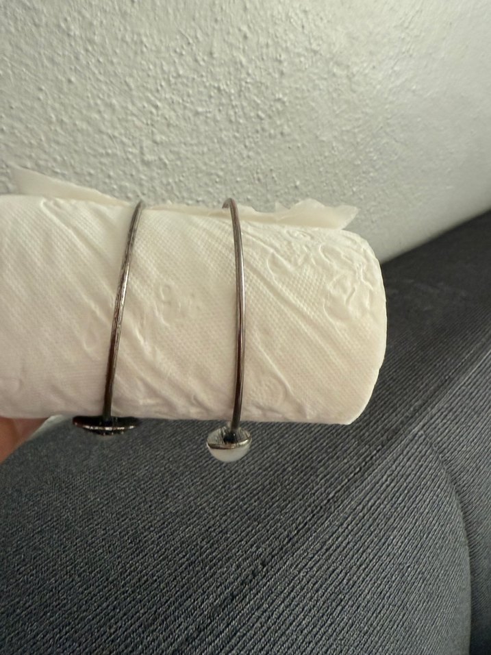 Bohem Beyaz Düğmeli Kadın Kol Düğmeleri - Görsel 3