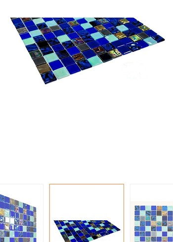 Kristal Cam Mozaik 23x23x4 mm Mavi (4 adet) - Görsel 5