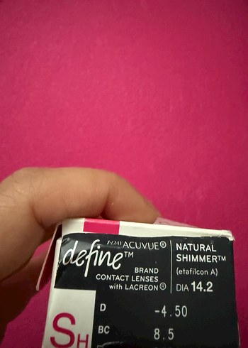1-DAY ACUVUE Define -4.50 Numaralı kontakt Renkli Lens - Görsel 3