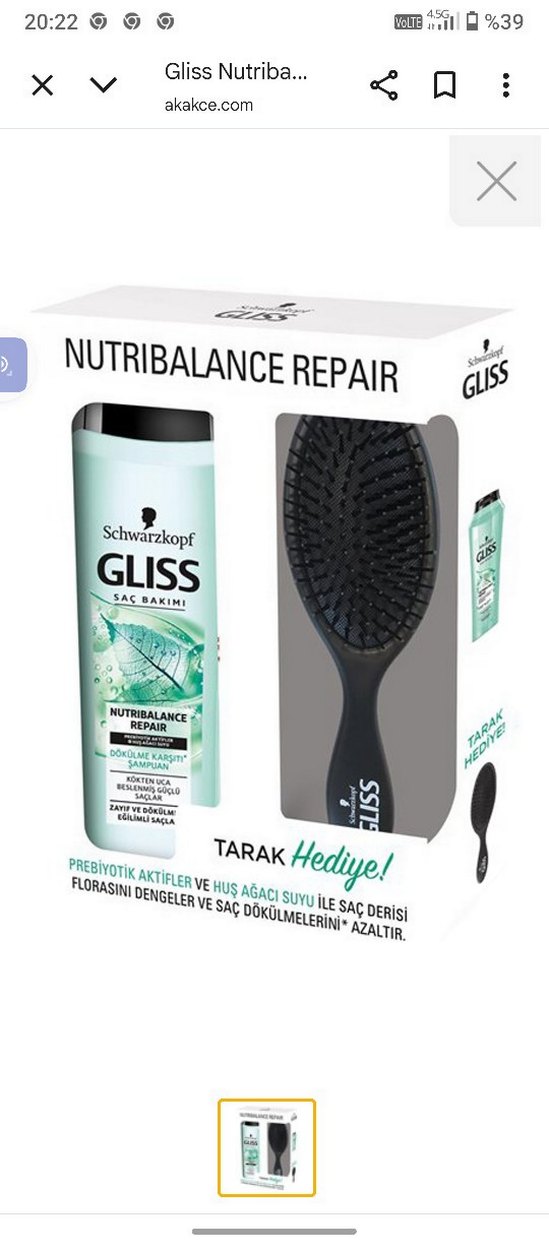 Gliss Nutribalance 500 ml Şampuan ve Tarak Seti - Görsel 2