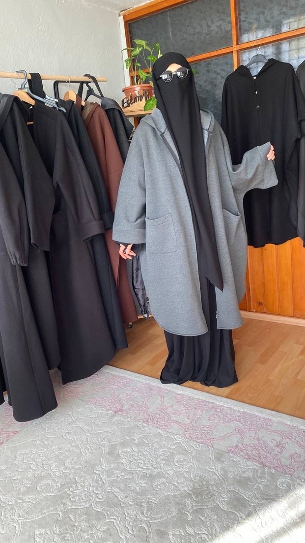 Gri renk 3 iplik şardonlu kumaş - Görsel 3