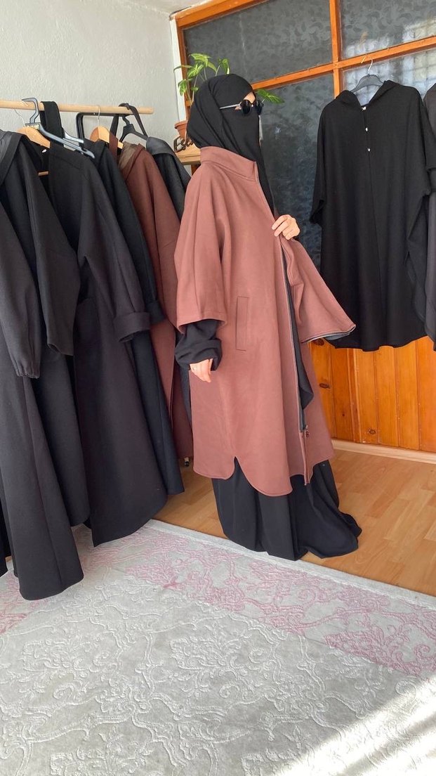 Dökümlü Kahverengi 3 iplik şardonlu kumaş - Görsel 2