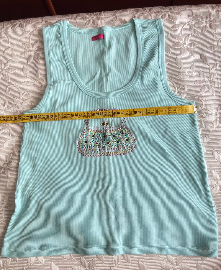 Turkuaz Mini İşlemeli Kadın Atlet - Görsel 4