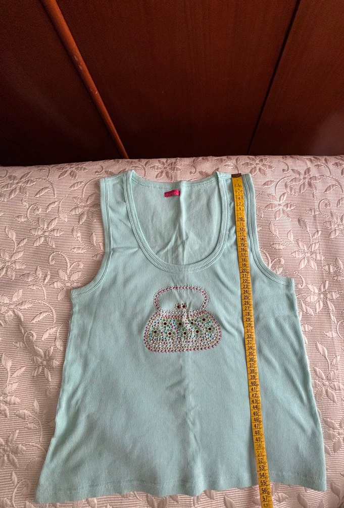 Turkuaz Mini İşlemeli Kadın Atlet - Görsel 5