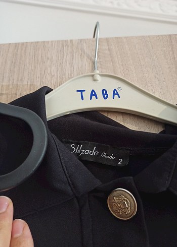 Düğmeli Siyah Kadın Uzun Ceket Takımı - Görsel 4