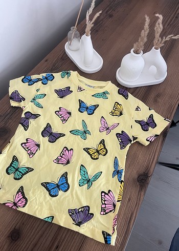 Sarı Kelebek Desenli Bebek Kız Takımı - Görsel 2