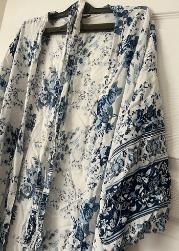 Uzun, V Yakalı Bohem Kimono - Görsel 2