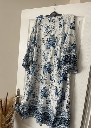 Uzun, V Yakalı Bohem Kimono - Görsel 3