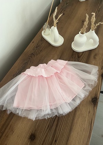 Kız Çocuk Pembe Fırfırlı Uzun Kollu Elbise - Görsel 4