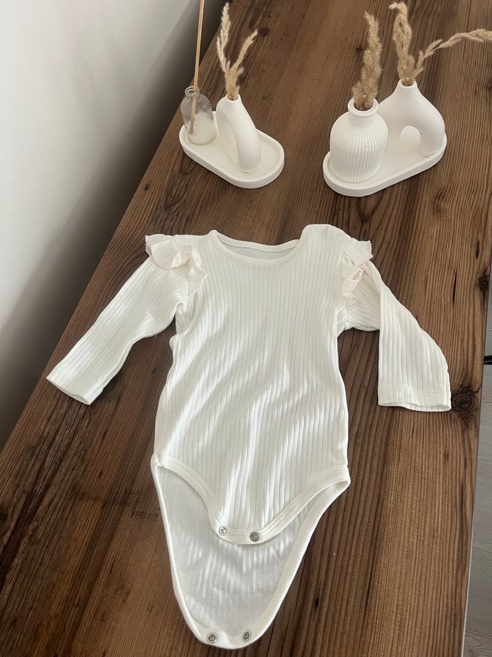 Kız Çocuk Pembe Fırfırlı Uzun Kollu Elbise - Görsel 2