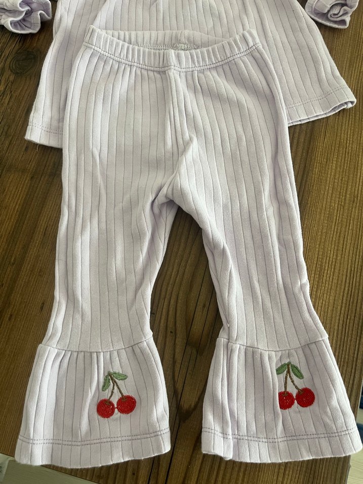 Nakışlı Çocuk Takımı, Uzun Kollu, Fırfırlı - Görsel 2