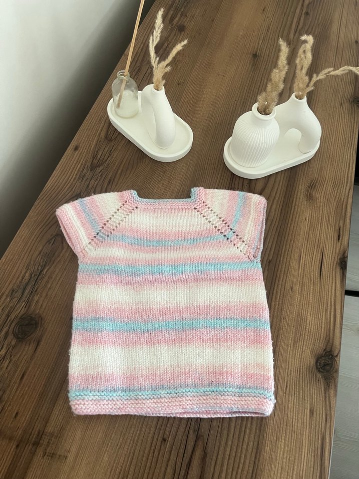 Kız Çocuk Pembe Örgü Yelek - Görsel 2