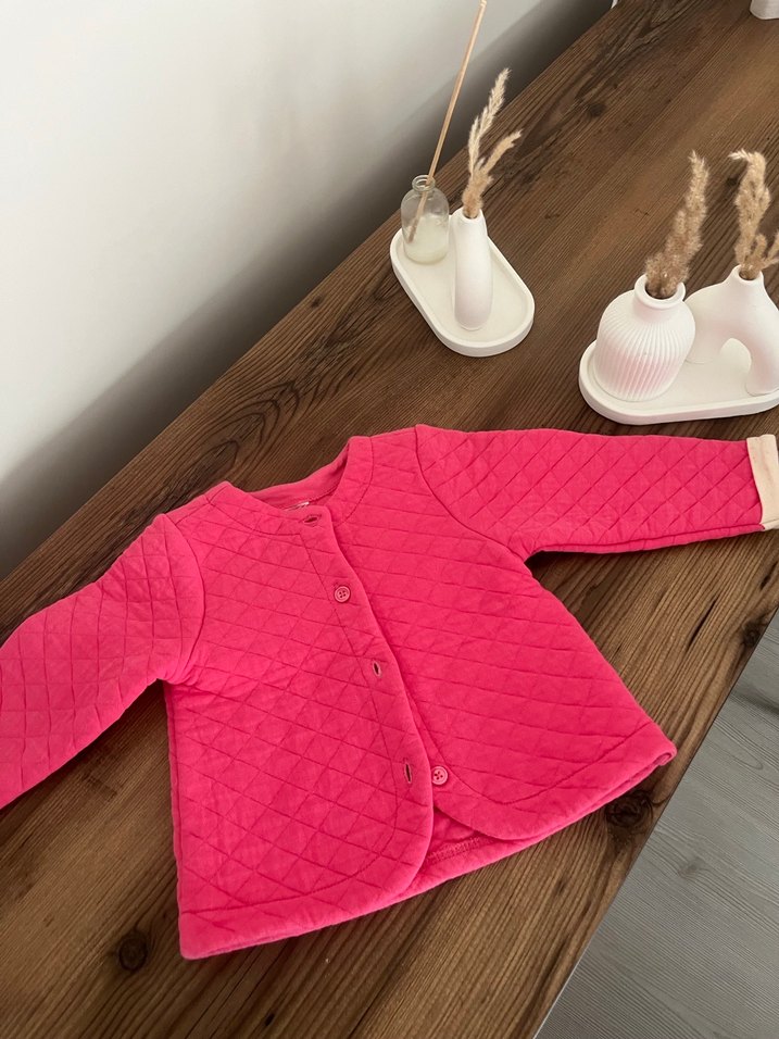 Pembe Düğmeli Kız Çocuk Polar Ceket - Görsel 2