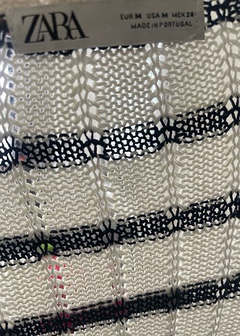 Çizgili salaş triko kazak - Görsel 3