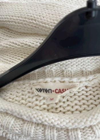 Bohem krem Örgü Kadın Kazak - Görsel 4