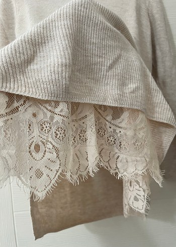 Bej Kadın Uzun Kollu Triko - Görsel 2