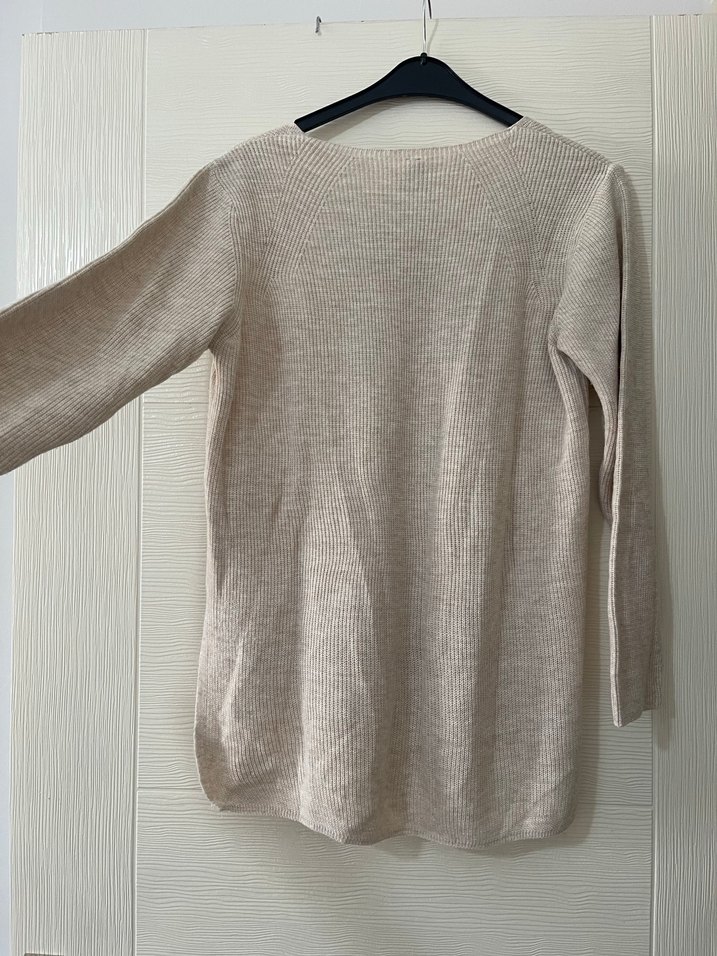 Bej Kadın Uzun Kollu Triko - Görsel 4