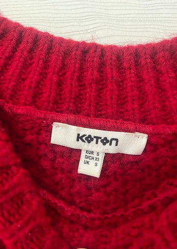 Kırmızı Bohem Örgü Kadın Kazak - Görsel 4