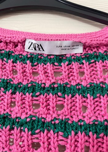 Pembe Örgü Bolero - Görsel 2