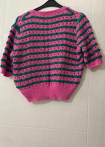 Pembe Örgü Bolero - Görsel 3