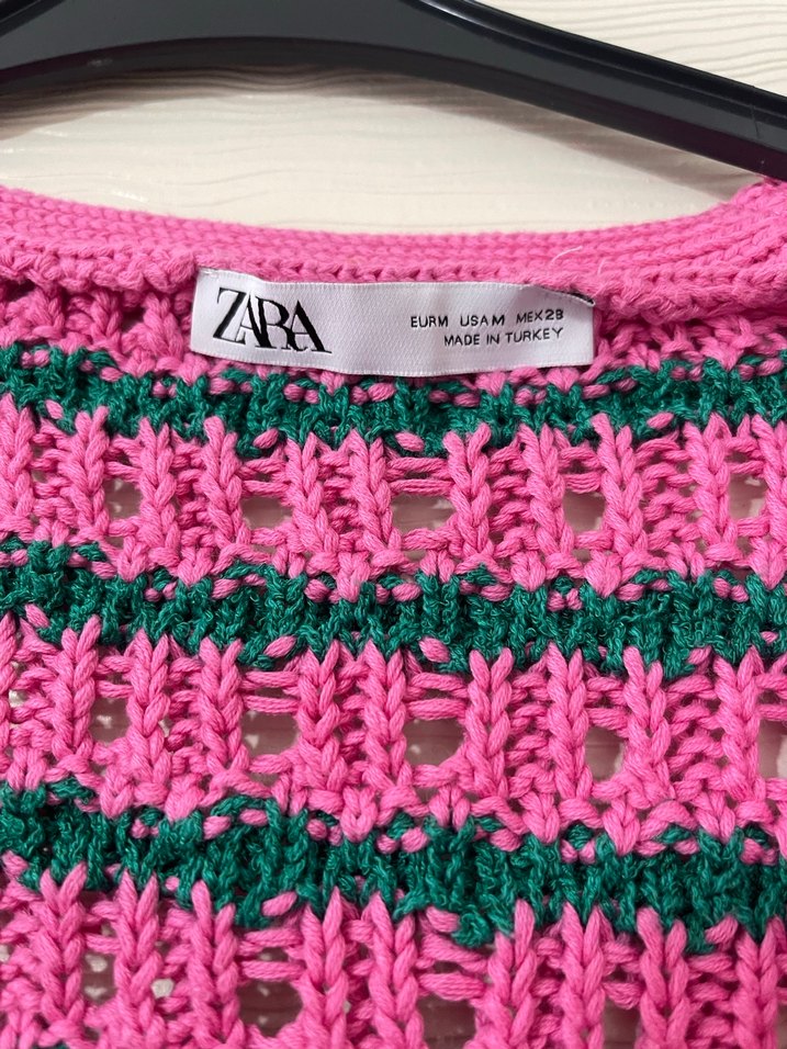Pembe Örgü Bolero - Görsel 2